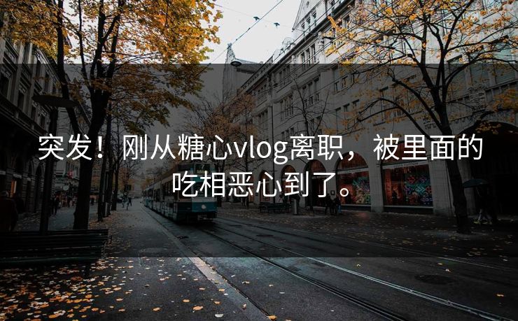 突发！刚从糖心vlog离职，被里面的吃相恶心到了。
